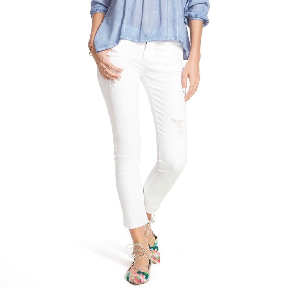 Articles of Society Carly Distressed Raw Hem Jeans